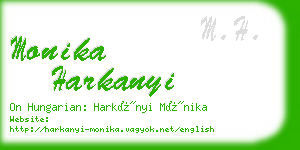 monika harkanyi business card